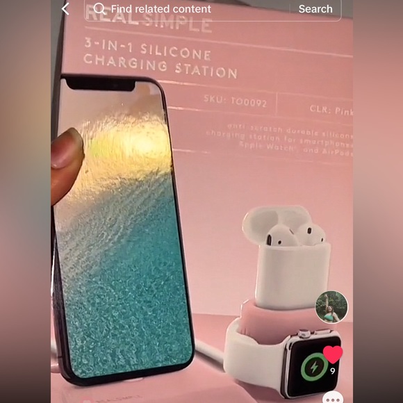 NWOT SILICONE IPHONE, APPLE WATCH, AND AIRPODS CHARGING STATION - Picture 4 of 4